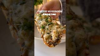 Cheese Mushrooms Crostini