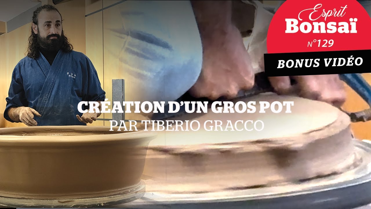 Démonstration : création d’un gros pot par Tiberio Gracco [Bonus Esprit Bonsaï 129]