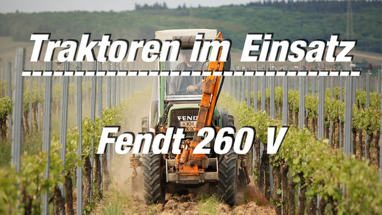 Traktoren im Einsatz: Fendt 260 V beim Scheibeneggen im Weinberg (FULL HD Film)