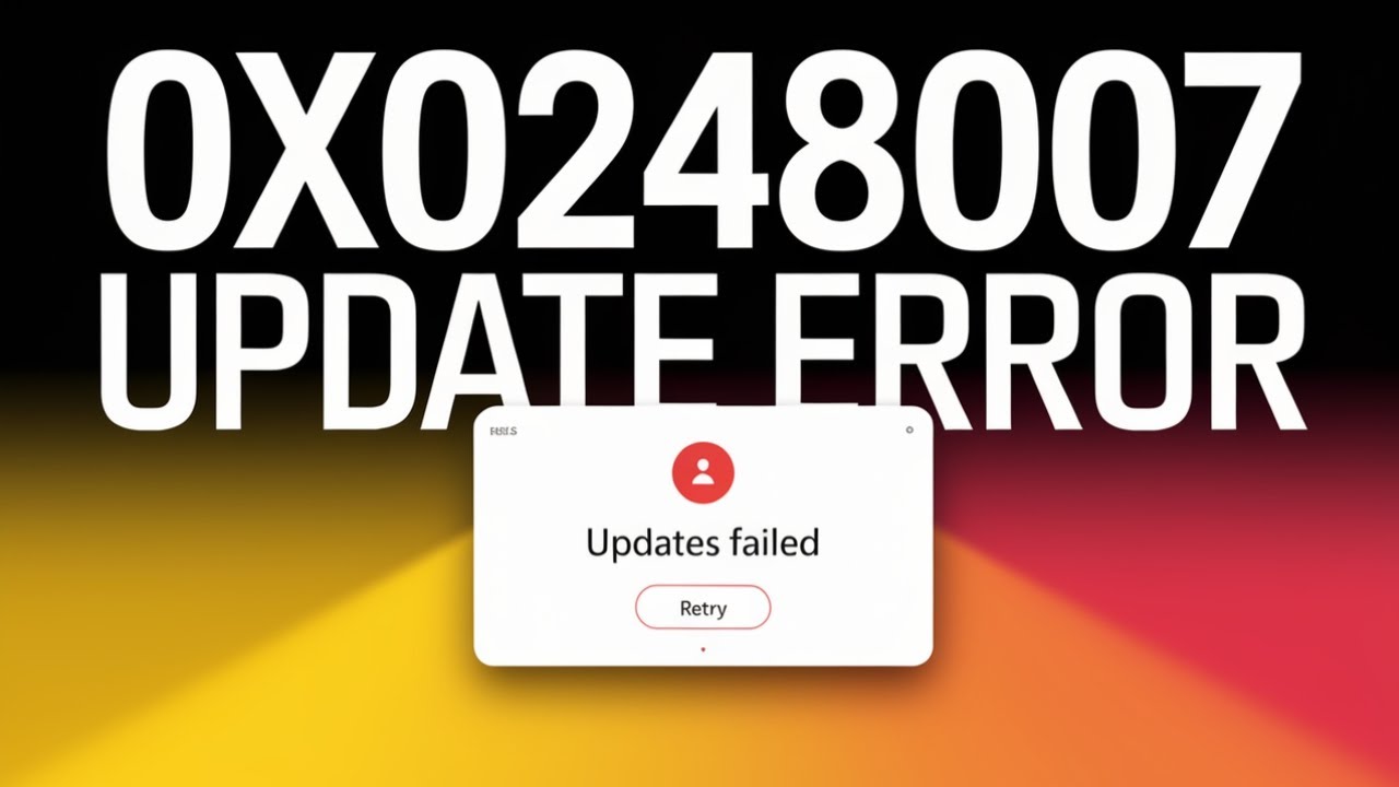 How To Fix Windows Update Error 0x80248007 [SOLUTION] - YouTube