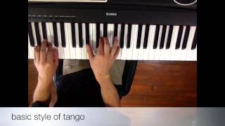 【ジャズピアノレッスン】  タンゴ 演奏スタイル of tango. piano