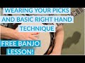 Free Banjo Lesson: Wearing Your Picks And Right Hand Technique