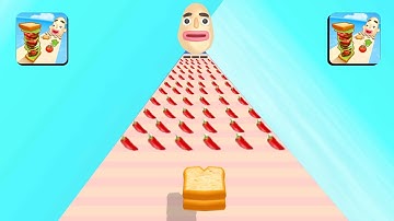SANDWICH RUNNER vs DRAW TO SMASH,MAN RUNNER,JELLY RUN 2048. New Update. (IOS Android). Part#3.