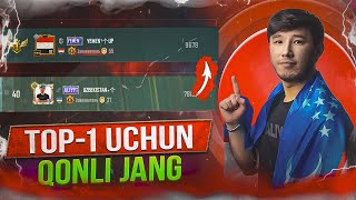 EUROPA SERVERDA TOP-1 UCHUN QONLI JANG QO'LLAB QUVVATLAB TURAMIZ ➤ 🇺🇿🔥 - PUBG MOBILE