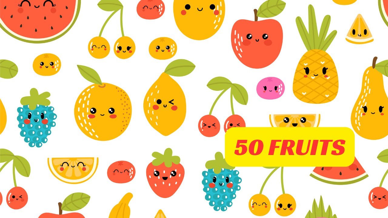 Fruits Name _ Fruits Name & Fruits Colors in English with Flash cards