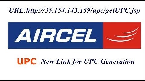 Successfully Generated | Aircel UPC Code Generation