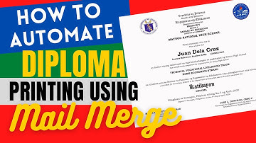 How to AUTOMATE DIPLOMA printing using MAIL MERGE