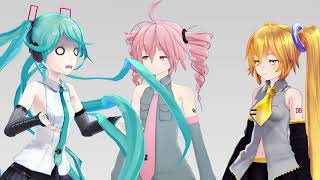 Video thumbnail of "[MMDxTalkloid] the triple baka squad gets into an argument"