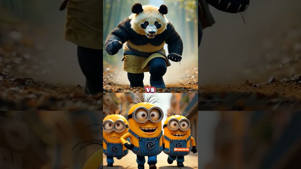 Minions vs Kung Fu Panda vs ( Cub lion , black panther , Bear , Tiger , Tom and Jerry ) Epic Battle