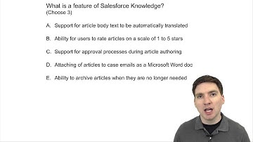 Service Cloud Practice Exam Question 5.2 - Salesforce Knowledge Features
