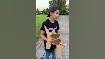 cardboard air plane will it FLY? #shorts