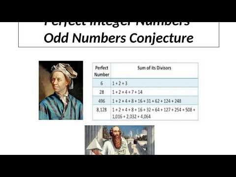 Even Perfect  Integer Numbers - Odd Numbers Conjecture - Proof