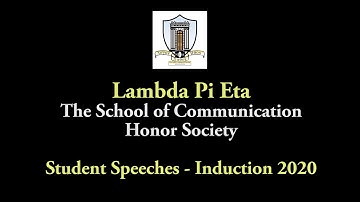 2020 Lambda Pi Eta Induction Ceremony