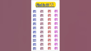#Find 21 #PuzzleGame #Shorts #ViralChallenge.######