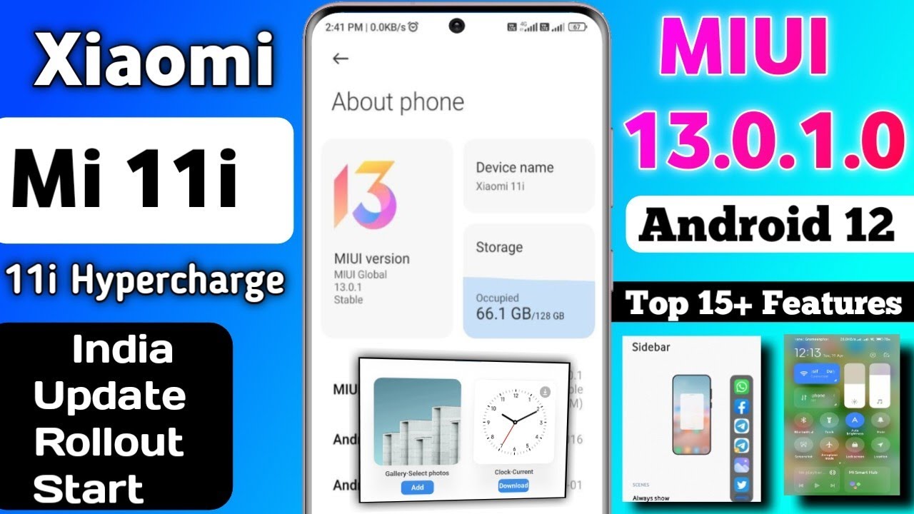 Finally Xiaomi 11i 11i Hypercharge Miui 13 0 1 0 Update Rollout Start In India Top 15 