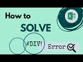 🚨 How to solve the #DIV/0! error in Excel