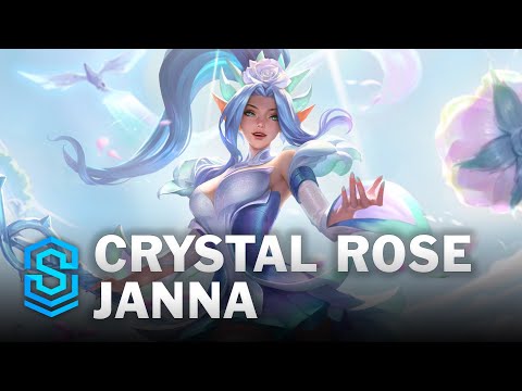 Crystal Rose Janna Skin Spotlight   League Of Legends
