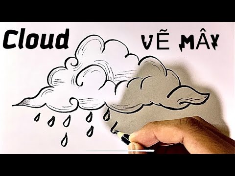 Vẽ Một Đám Mây Mưa Bằng Bút Chì Đơn Giản | How To Draw A Cloud - Youtube