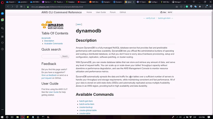 CRUD DynamoDB CLI AWS