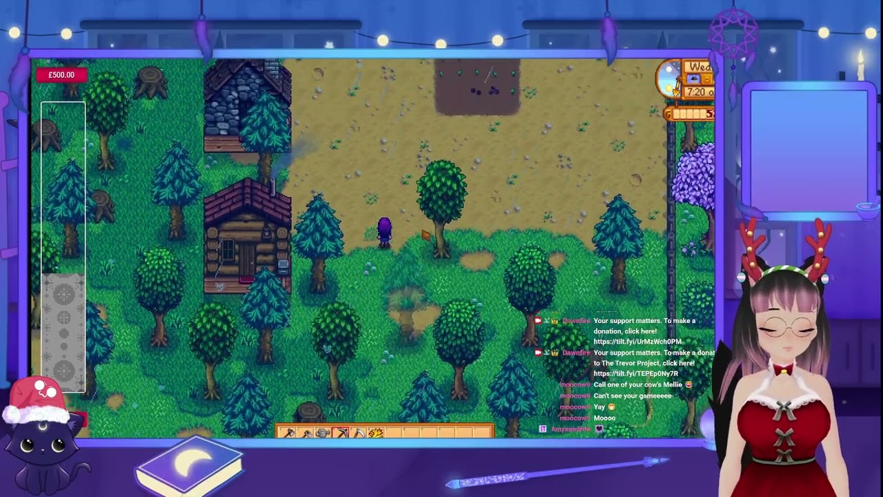 Jingle Jam Day 9 - Milk a Cow in Stardew for Christmas! w/ @owlodyssey