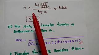 Bandstop Butterworth Filter - Frequency Transformation Method - Problem Solved - DTSP