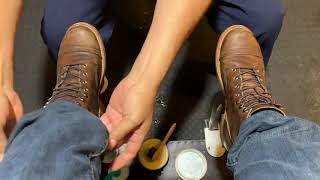 Red Wings iron rangers clean and oil | ANGELO SHOE SHINE ASMR