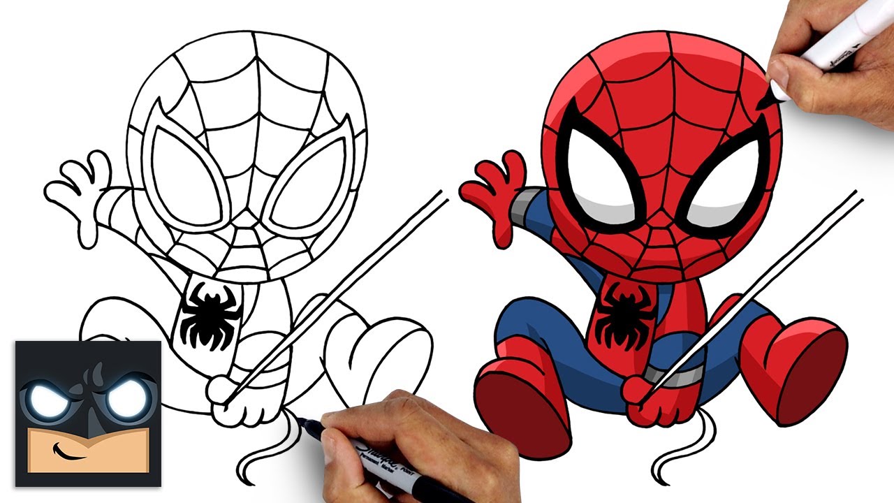 How To Draw SpiderMan | Spider Man Sketch Drawing (step by step) - YouTube