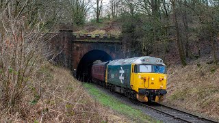 ELR Class 50 015 runs trough Nuttall Tunnel Ramsbottom+Horn