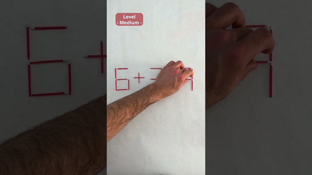 Matchstick Puzzle 6 Use Your Logic To Make The Equation True