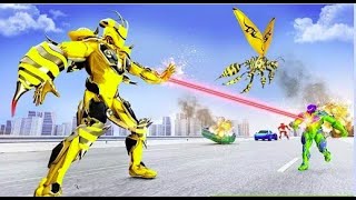 Flying Bee Transform Robot War: Robot Games 2020 Android Gameplay HD. screenshot 2