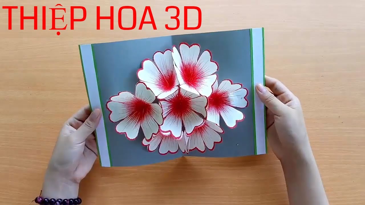 Hướng dẫn cách tự làm Thiệp Hoa Nổi 3D bằng giấy đơn giản & nhanh chóng ❀ DiyBigBoom VN