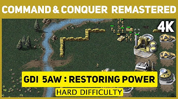 Command & Conquer Remastered 4K - GDI Mission 5 A W - Restoring Power - Germany West - Hard
