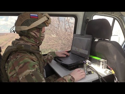 Работа дронов по позициям ВСУ