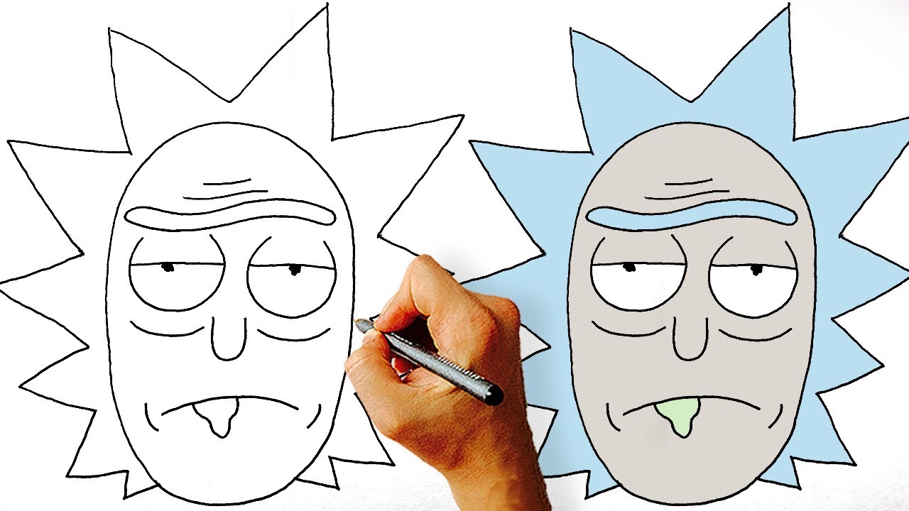 How To Draw Rick From Rick And Morty Step By Step - Youtube
