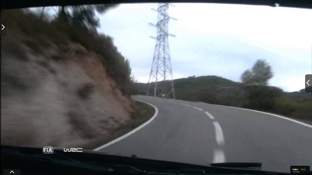 Onboard Kubica rally Catalunya-costa Daurada ss11 2015