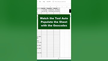 How to Geocode Addresses in Excel