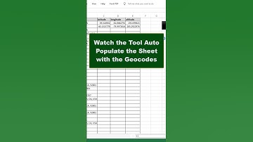 How to Geocode Addresses in Excel