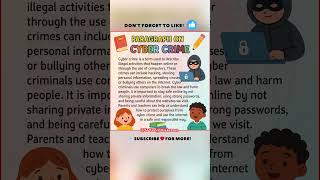 Short Paragraph on Cyber Crime | Cyber Crime Paragraph Writing | Paragraph Writing About Cyber Crime