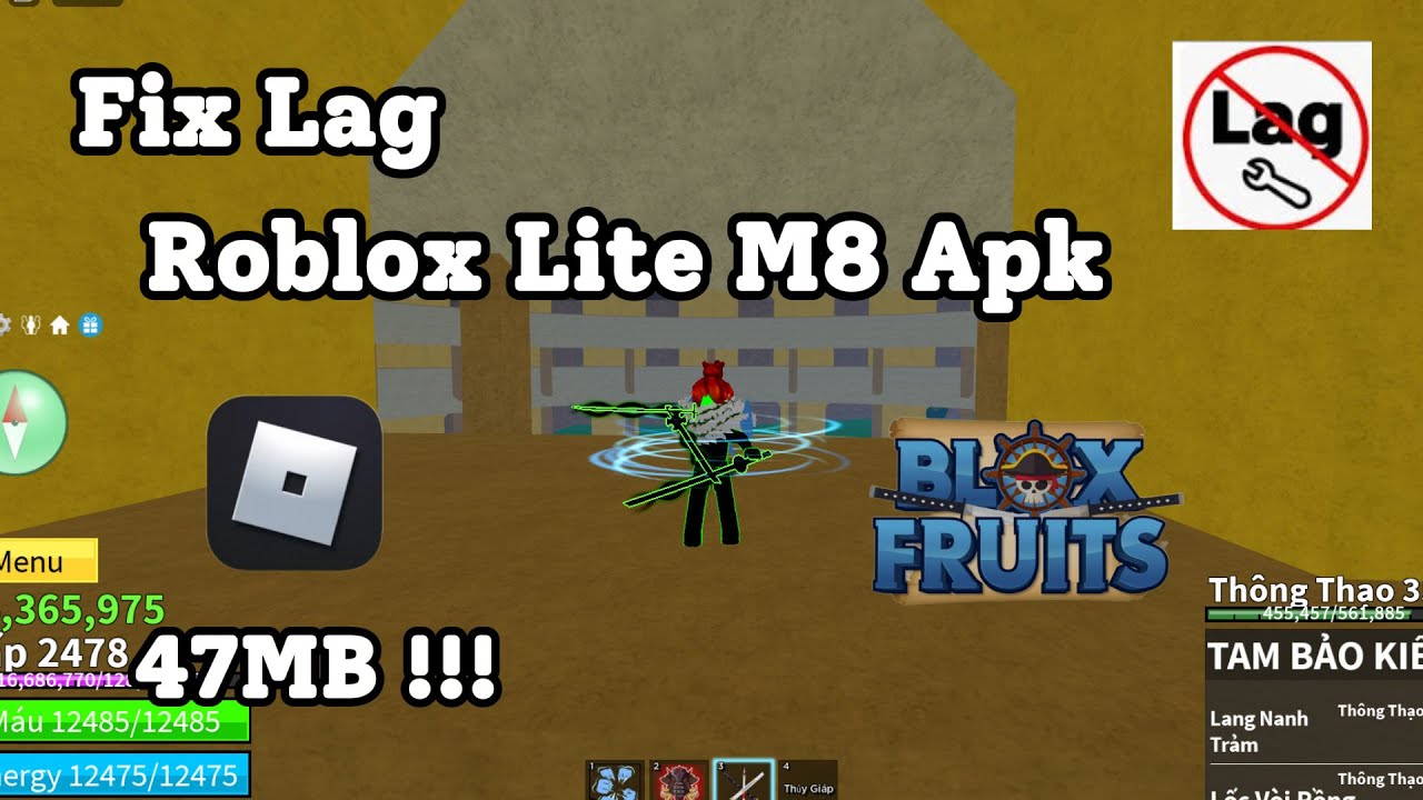 Cách Fix Lag Roblox Lite M8 UnTra Blox Fruit Update 20 Bản Thường Mới