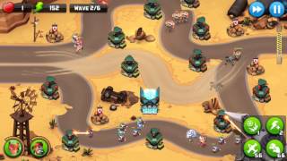 Alien Creeps TD Walkthrough Level 16 Dusty Trail for 4 stars Veteran gameplay