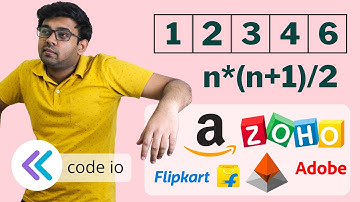 ZOHO Amazon Accolite Flipkart Question | Missing number in array  |#100DaysOfCode | code io Tamil