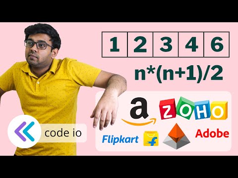ZOHO Amazon Accolite Flipkart Question | Missing number in array  |#100DaysOfCode | code io Tamil