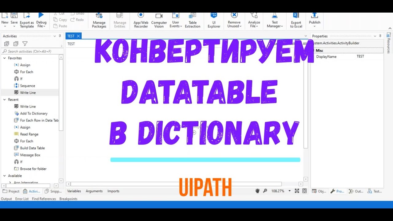 Convert excel datatable to dictionary uipath youtube