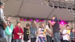 Military Kids and LoneStar singing I'm Already There...