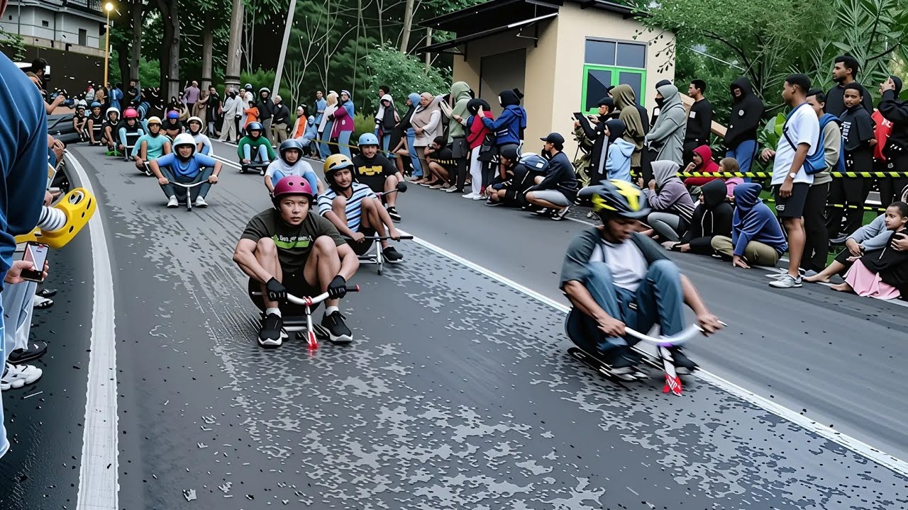 permainan satu ini memang seru dan unik, gledekan meluncur cepat, lokasi wisata alam tretes