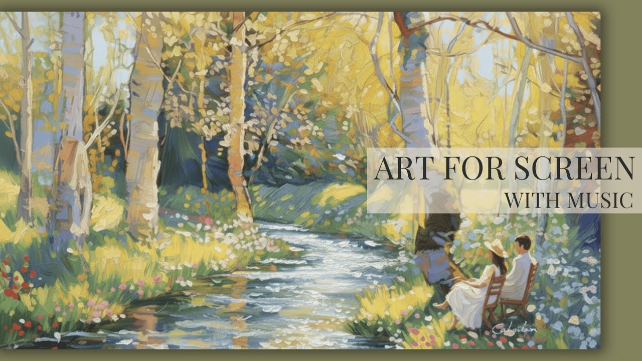 Art for Screen with Music | Acoustic 4K Calm Art Ambience