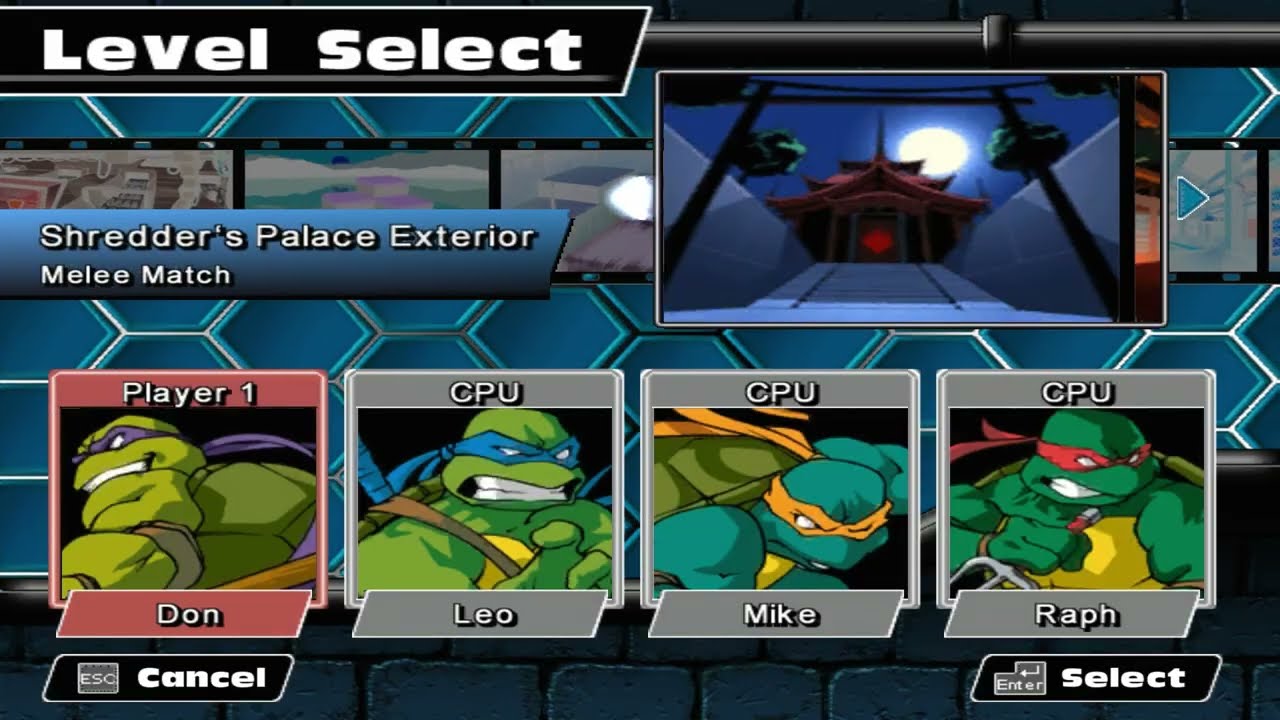 TMNT Mutant Melee Ninja-Turtle All-Out Brawl-Part-3 (4kGame-2026 Game)