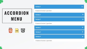 Build a Stylish Accordion Menu || HTML, CSS, and JavaScript Tutorial
