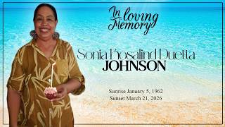 Celebrating the Life of Sonia Rosalind Duetta Johnson