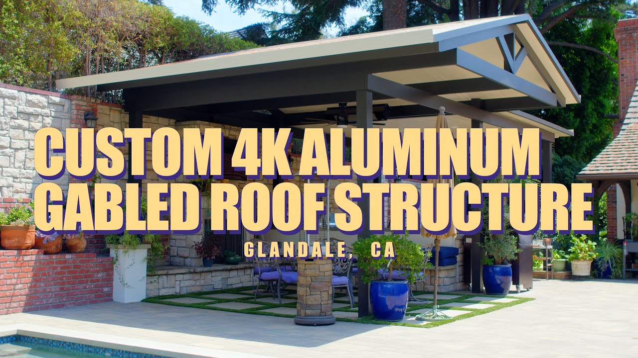 Elite LA Patios — Drone Footage of our First Custom 4K Aluminum Gabled Roof Structure